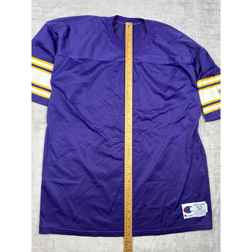 VTG Champion Jersey Mens 52 Purple Minnesota Vikings LSU Tigers 80s 90s Football - Picture 6 of 9